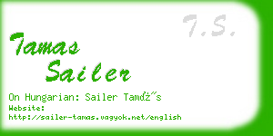 tamas sailer business card